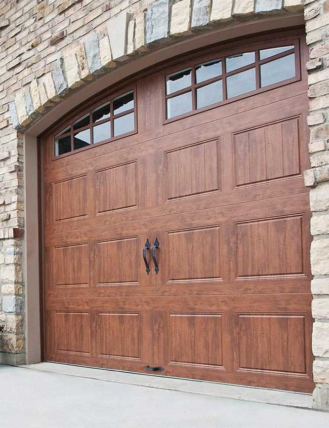 wooden garage door installation