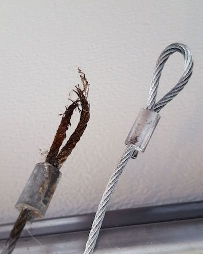 snapped garage door cable repair