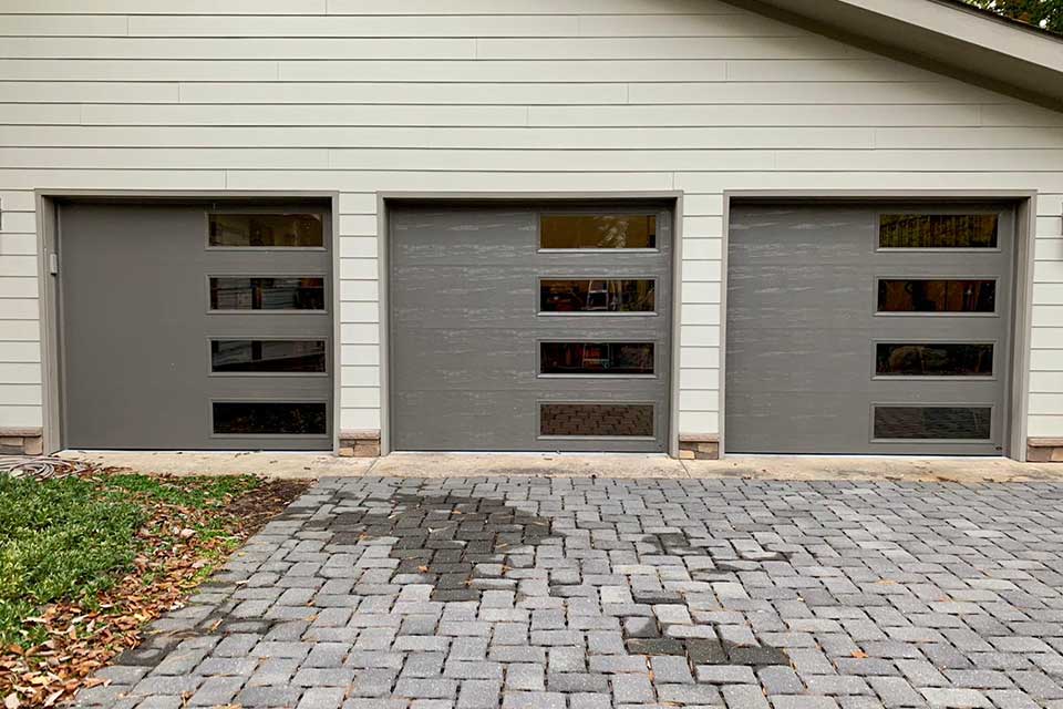 grey garage doors